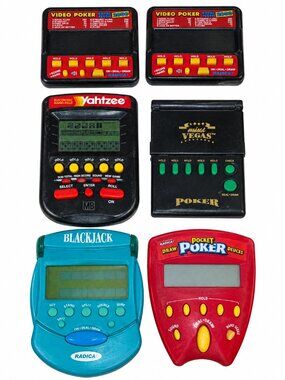 6 Vintage Hand Held Video Games